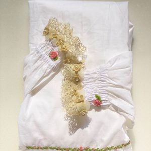 Cotton Embroidery with lace