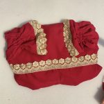RED WITH GOLDEN LACE