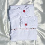 Red Spiral Rose Embroidery