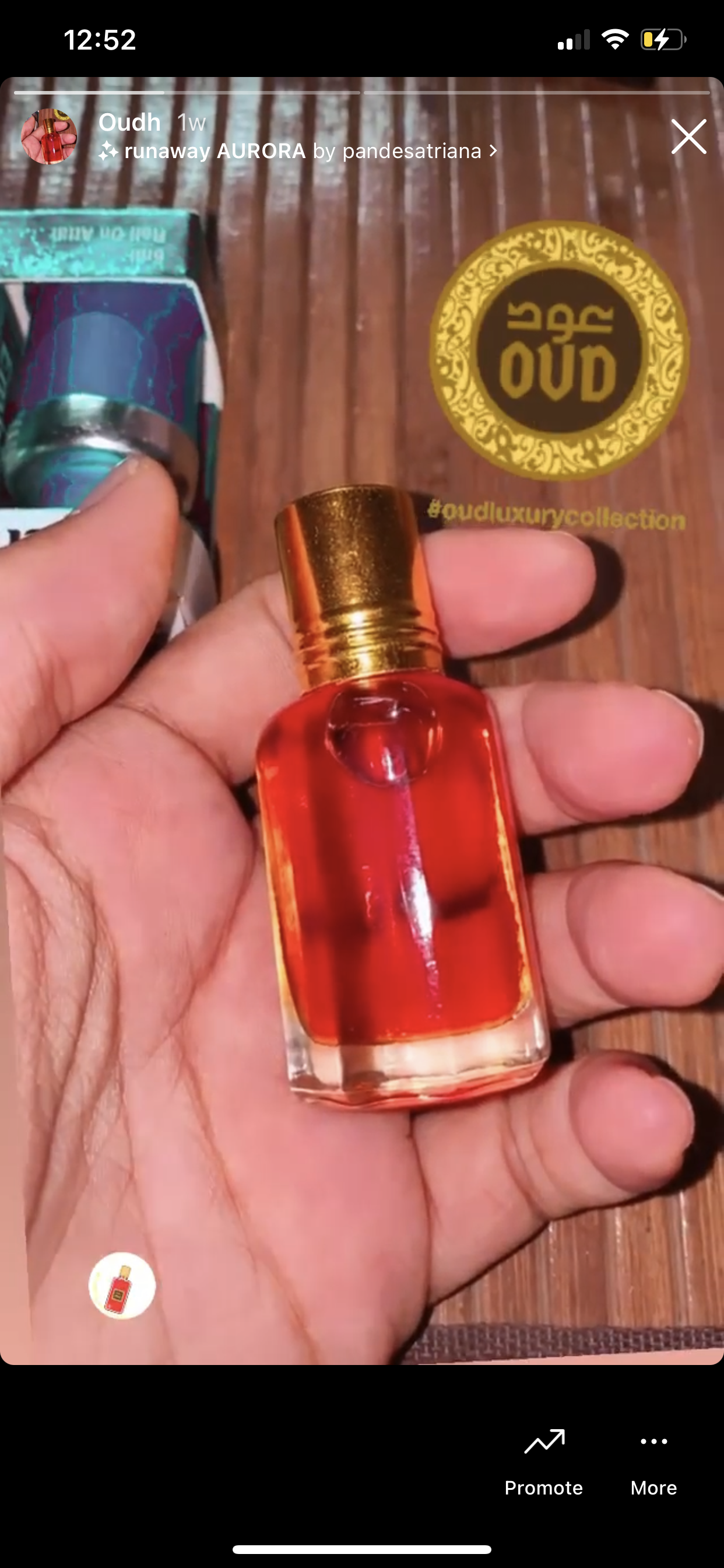 Glass Bottle filled Oudh