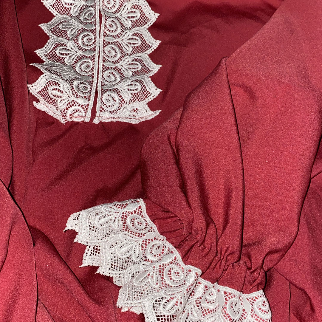 Crepe Prayer Dress with Attached Scarf