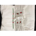 Red and white dot designed Embroidery Prayer dress