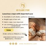 Luxurious crepe with imported lace