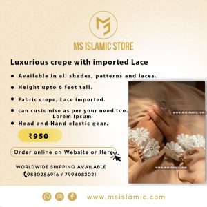 Luxurious crepe with imported lace