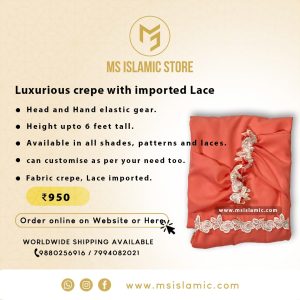 Luxurious crepe with imported lace