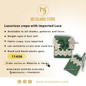 Luxurious crepe with imported lace