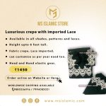 Luxurious crepe with imported Lace