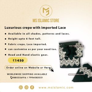 Luxurious crepe with imported Lace