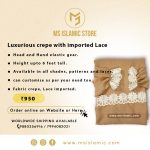 Luxurious crepe with imported lace