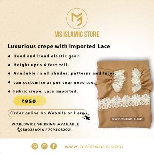 Luxurious crepe with imported lace
