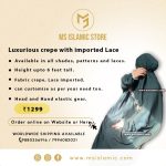 Luxurious Crepe With Imported Lace