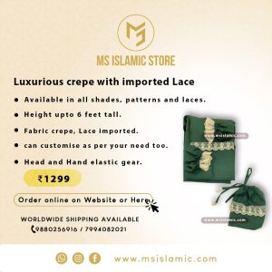 Luxurious Crepe with Imported lace