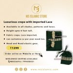 Luxurious crepe with imported lace