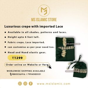 Luxurious crepe with imported lace