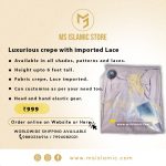 Luxurious crepe with imported Lace