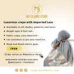 Luxurious  crepe with imported lace