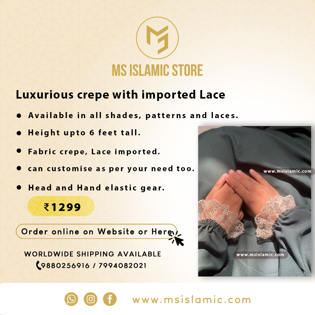 Luxurious crepe with imported Lace - Image 2