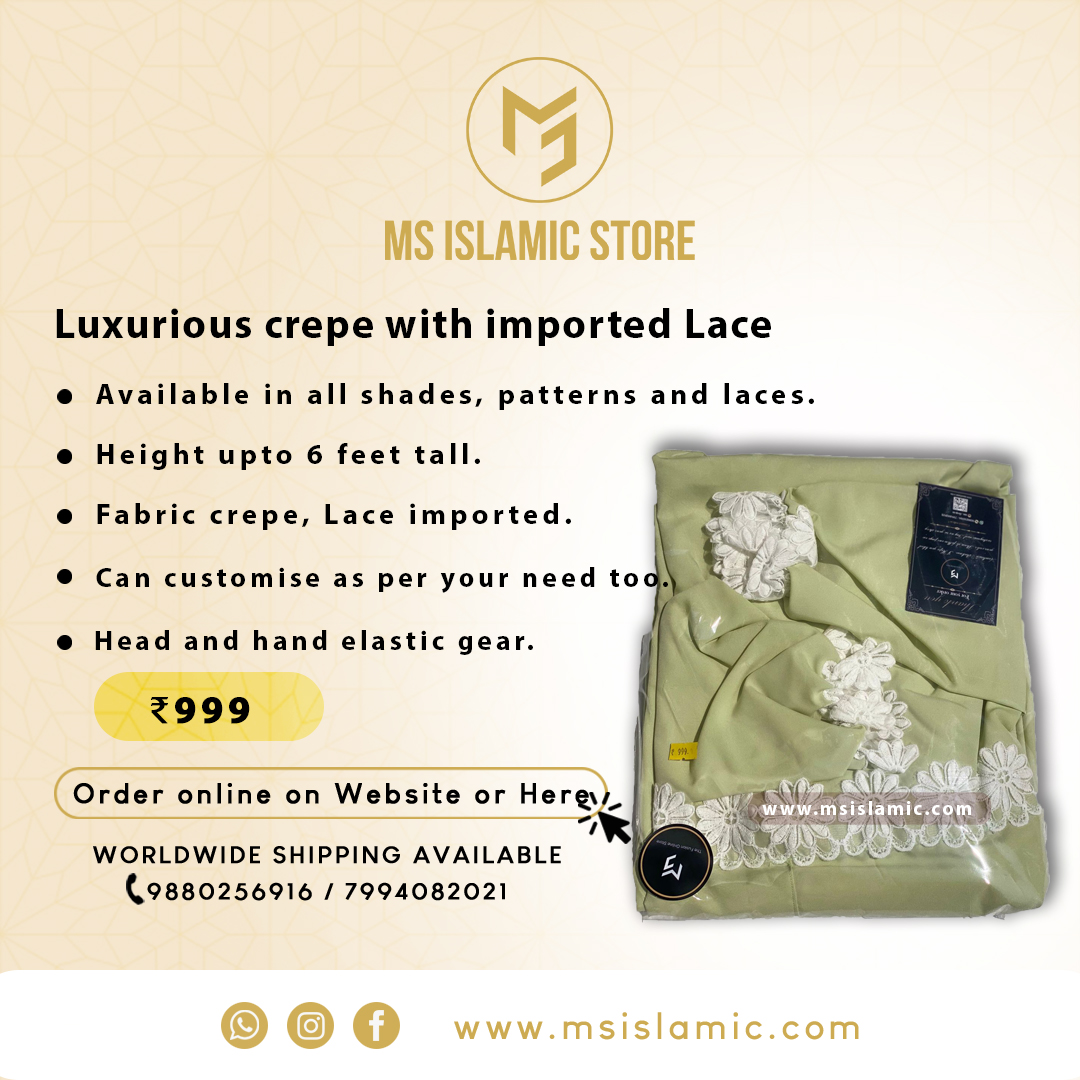 Luxurious crepe with imported Lace