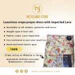 Luxurious crepe prayer dress with imported lace