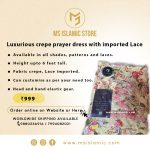 Luxurious crepe prayer dress with imported lace