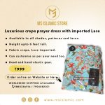Luxurious crepe prayer dress with imported lace
