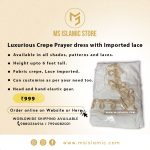 Luxurious Crepe prayer dress with imported lace