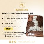 Luxurious satin prayer dress or jilbab