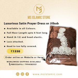 Luxurious satin prayer dress or jilbab