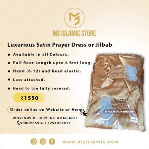 Luxurious satin prayer dress or jilbab